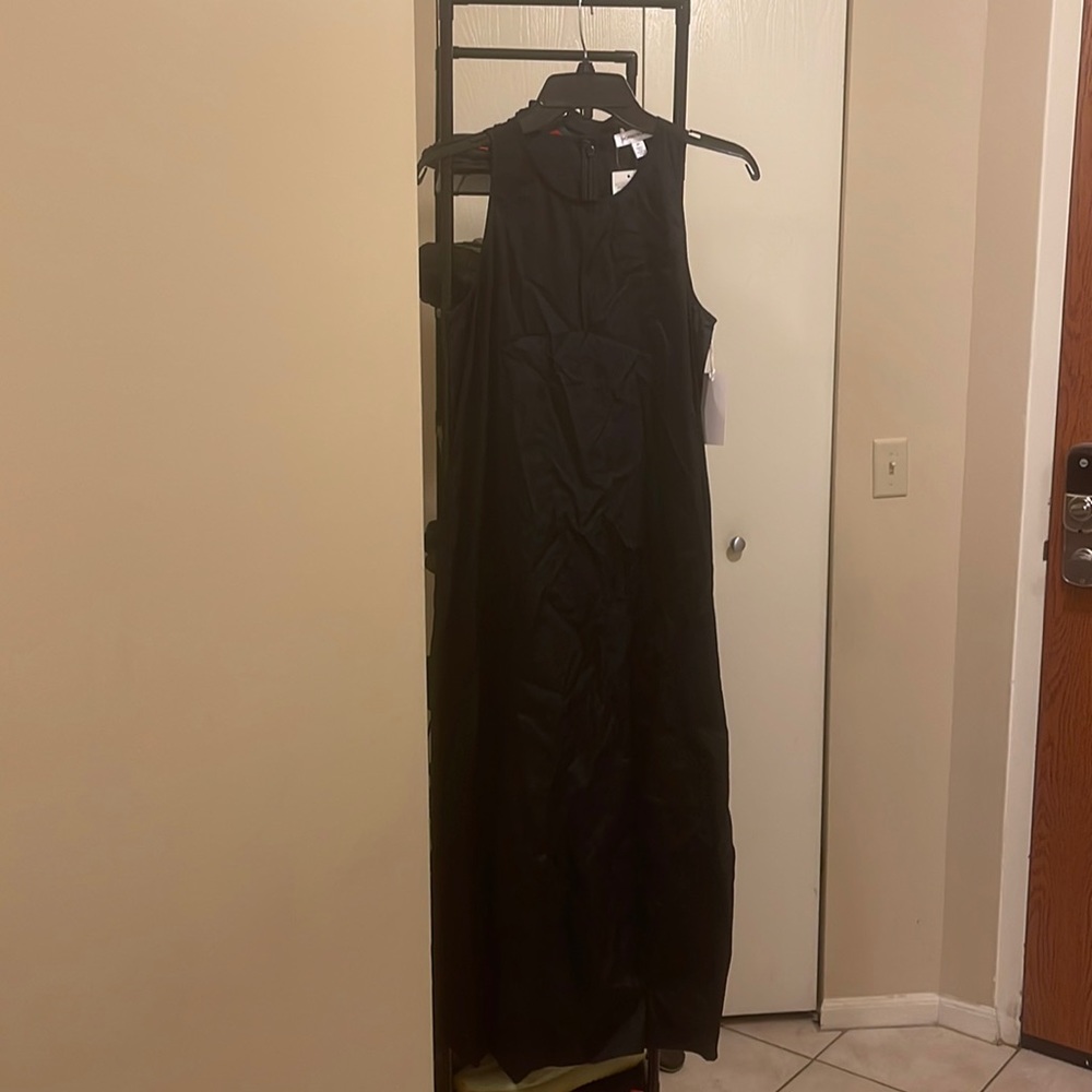 Long black cotton dress size xs beans new never worn with tags